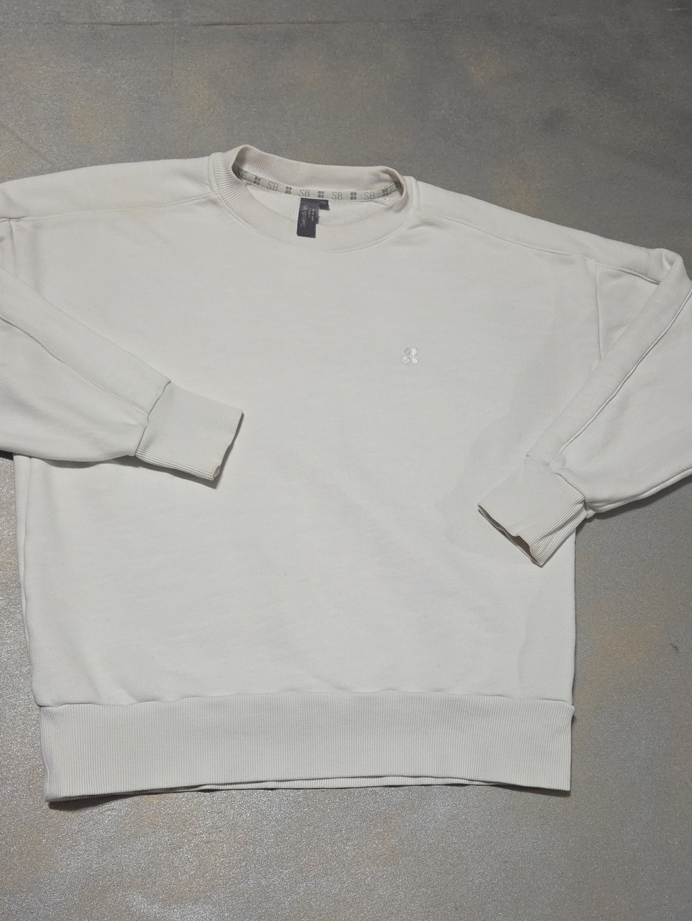 Womens Sweaty Betty..oversized.Crewneck Sweatshirt - White